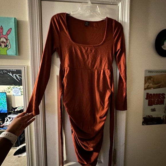Shein Tie Front Maternity Dress - Picture 1 of 5